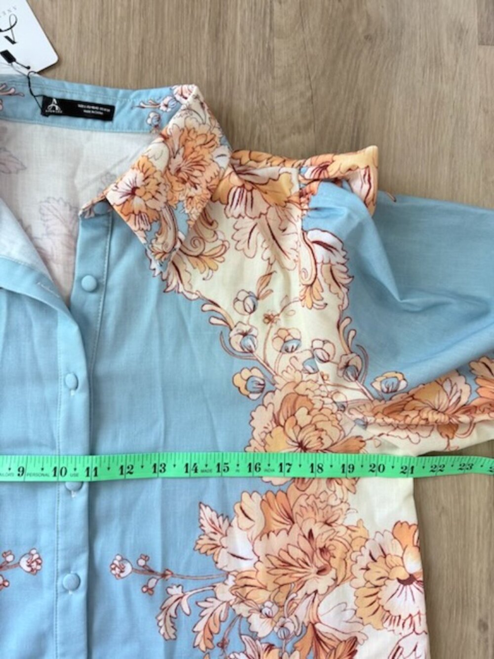 Anewsta Floral Two Piece Set Blouse Shorts NWT - Picture 5 of 13